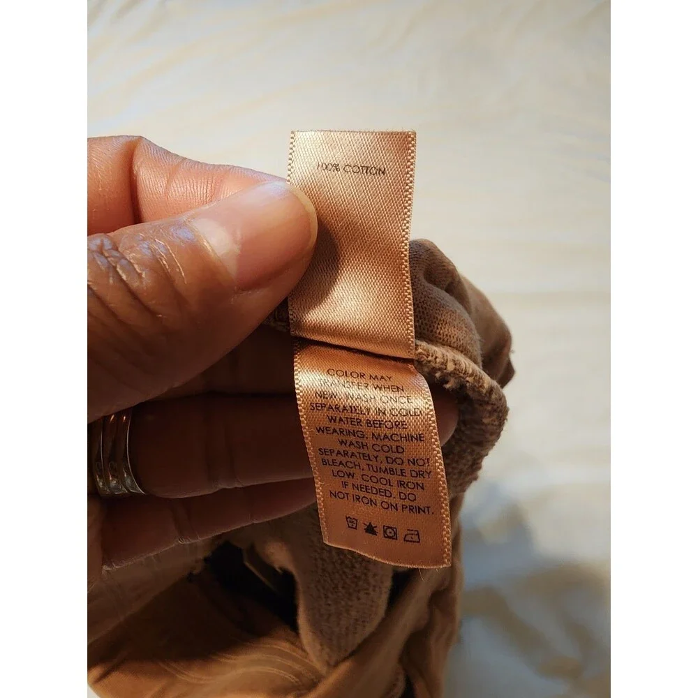 Unsubscribed Cotton Joggers Womens XS Brown Sustainable Drawcord USA Made